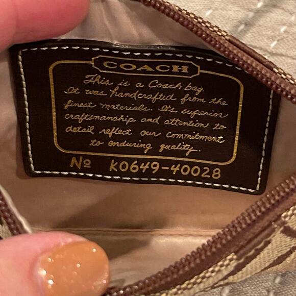 Coach Gold and Brown Mini Clutch Card Holder K0649-40028 - Picture 4 of 4